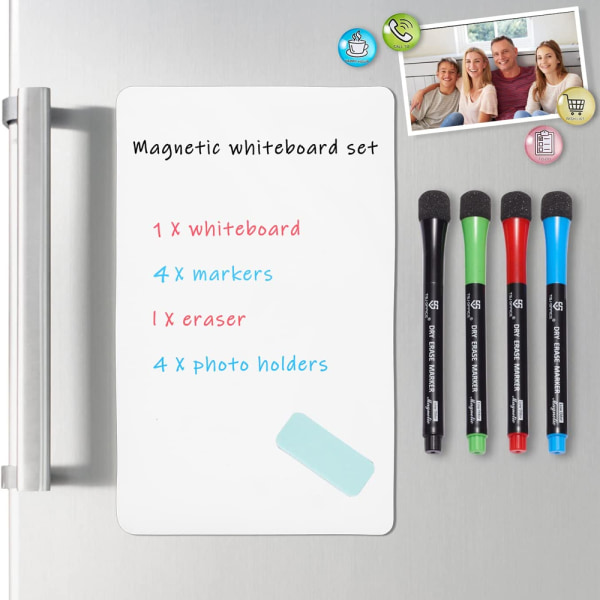 Magnetic Dry Erase Whiteboard-ark - Lille magnetkøleskab