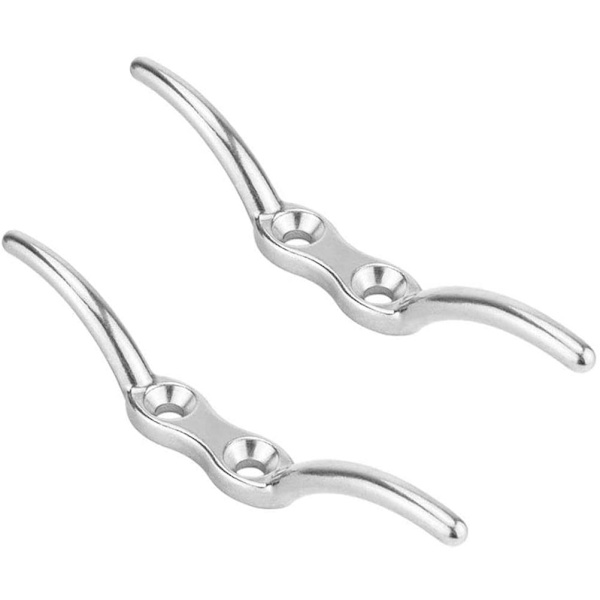 2 st Flagpole Cleat Hook Flagpole Replina Cleat Hook Multifunktionell Hållbar Rostfritt Stål Flagpole Tillbehör