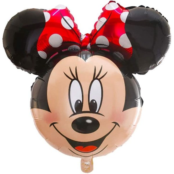 Street Treats 34" Minnie Mouse-formad folieballong med röd rosett