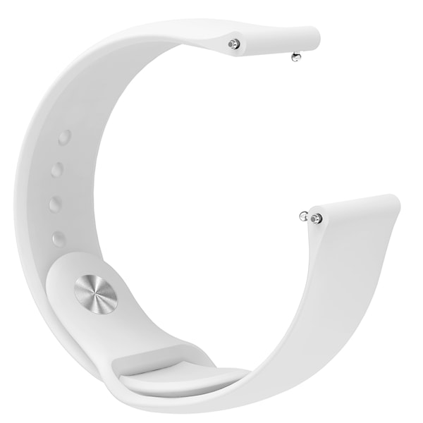 Stilrent silikonarmband med spänne i rostfritt stål för Active 3 Move hr-klocka (Vit)