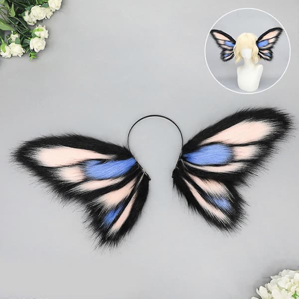 Stilig sommerfuglhodeplagg ball bursdag hårbånd mørkt hodeplagg Halloween djevel Adorkable overdimensjonert hodeplagg Butterfly Spreading