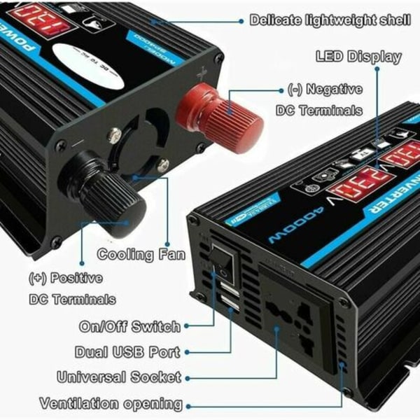 4000W puhdas siniaaltoinvertteri 12V 220V siniaaltoinvertteri