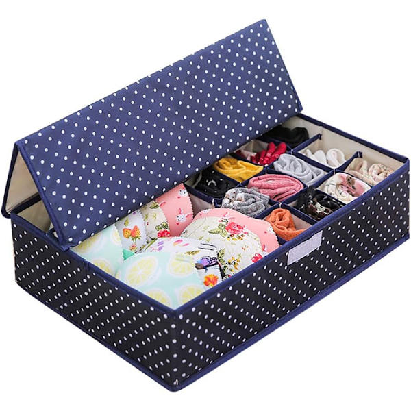 Underwear Organizer 17 Cell Foldable Sock and Underwear Drawer