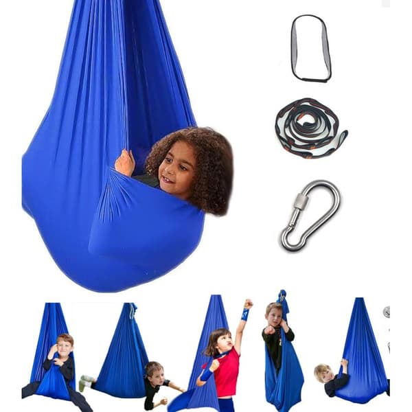 Rnemitery – Terapeutisk Sensorisk Gunga 100 x 280 cm – 80% Polyester Stretchtyg – Väggfäste Ingår – För Barn och Vuxna
