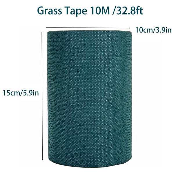 10m x 15cm nurmikonauha itseliimautuva mattonauha keinonurmen sauma-nauha, nurmikkomatonauha vihreä kiinnitysnurmen sauma-nauha
