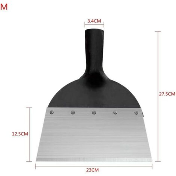 Multifunksjonell hagerengjøringsspade i stål, flat spade, lukespade