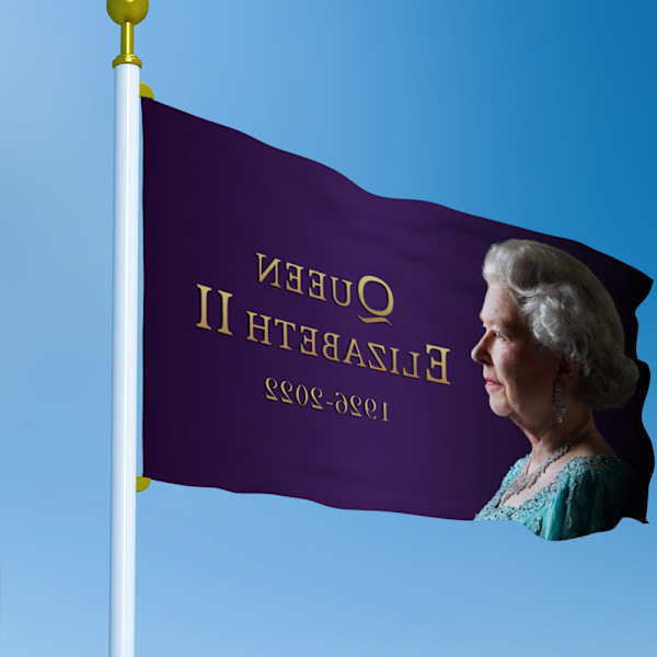 Hendes Majestæts Flag, Minde om Storbritanniens Dronning F