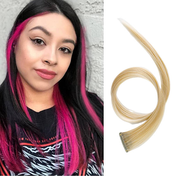 20 stk fargede partyhøydepunkter Clip in Hair Extensions for