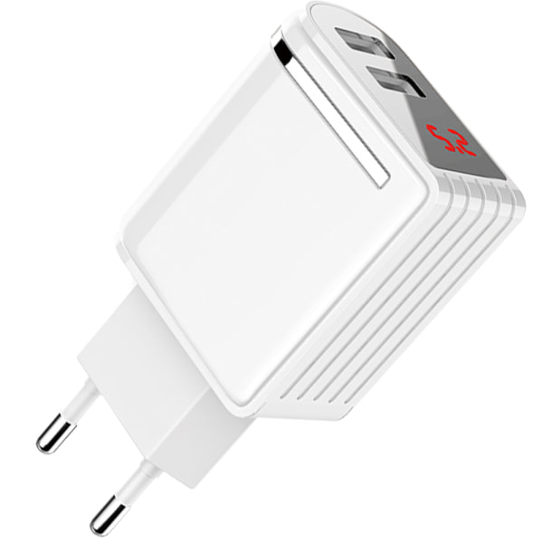 Dual Port Digital Display Lader Kreativ Universell USB Lading