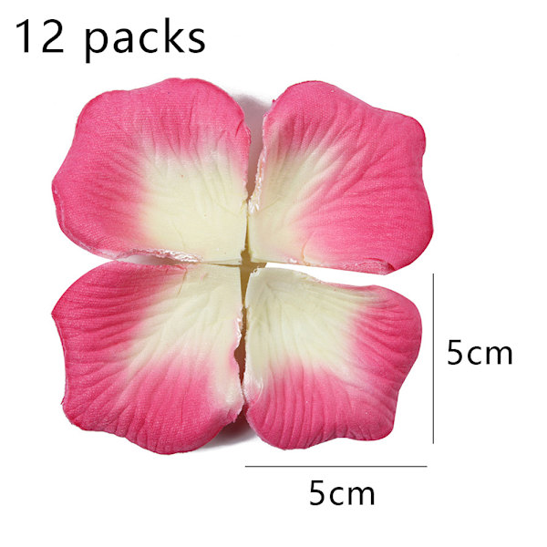 1200 st konstgjorda rosenblad, non-woven blomblad för