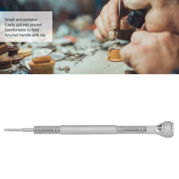 Rak skruvmejsel med rakt spår, bärbar, exakt, för reparation av klockor och smycken, 1,4 mm / 0,06 tum