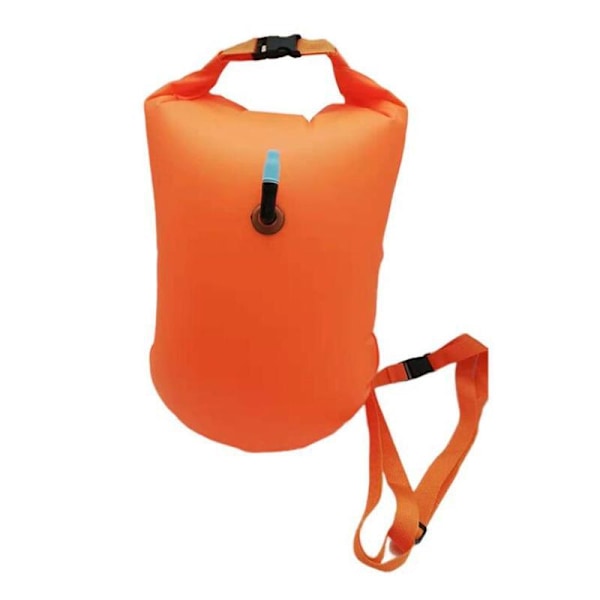 Didatecar Swimming Buoy Dry Bag 20 Liter Waterproof Inflatable with Adjustable Straps Swimming Enthusiasts Orange