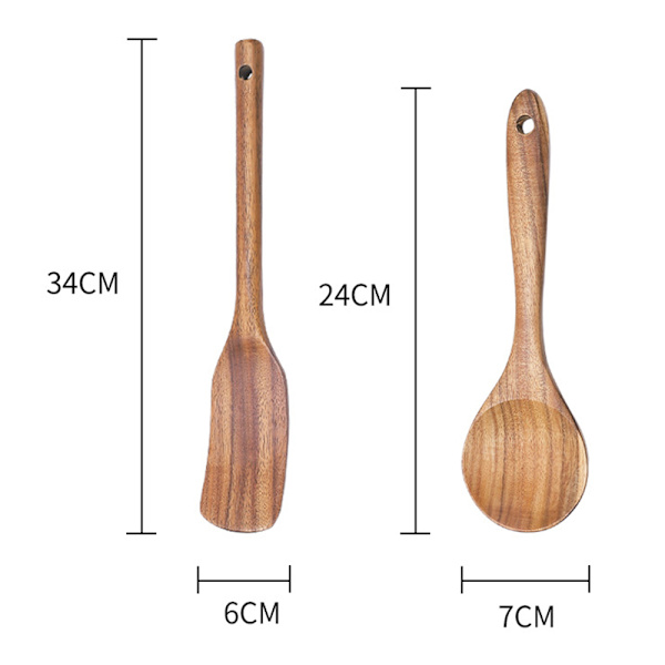 Träredskap i 2 delar - Non-stick bambuträ