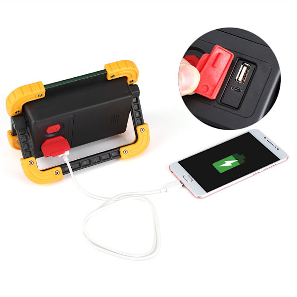 30W USB COB LED Bärbar Uppladdningsbar Ljuspunkt Arbetscamping Touchlampa Utomhus