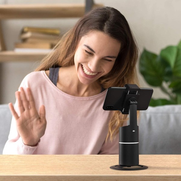 Automatisk ansiktsföljande stativ, ingen app krävs, 360° rotation ansikte