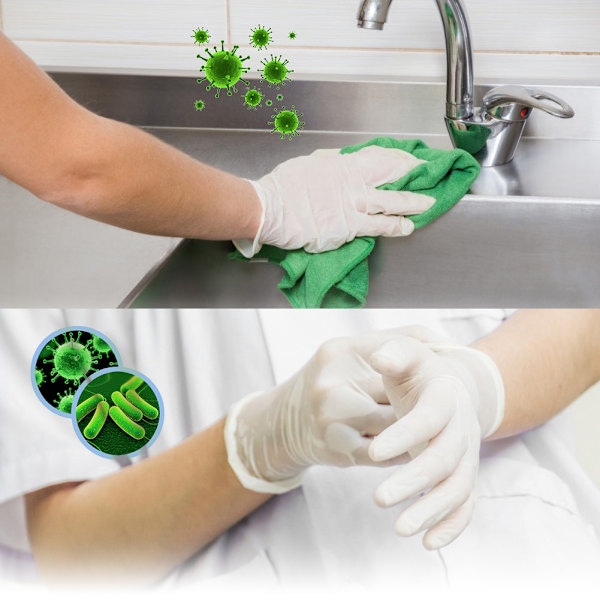 Sanitära Latex-fria Handskar, Puderfria Handskar För Hygienisk Matlagning, Städning Och Hantverk, Ambidextrösa Handskar Med Stark Draghållfasthet