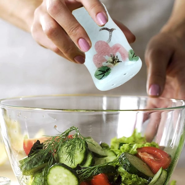 Køkken krydderiglas salt chili pulver glas keramik med hul