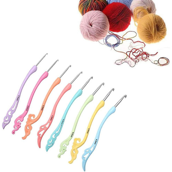 Virka krokar 8 stycken olika storlekar (2,5 mm-6,0 mm) släta