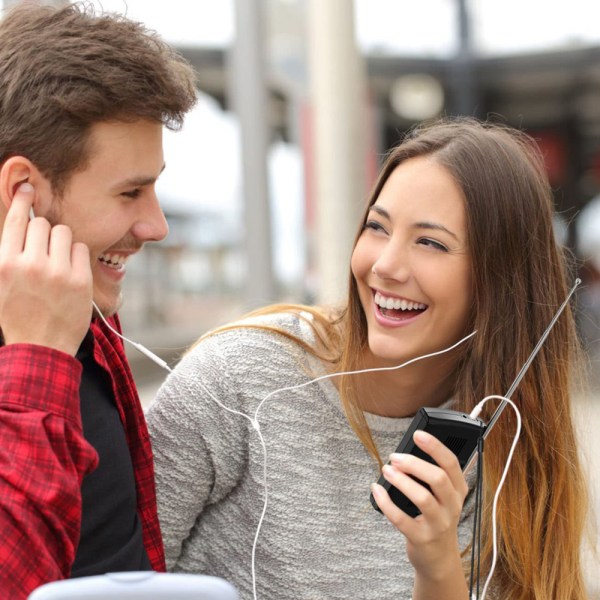 Tendak Pieni radio Paristokäyttöinen FM/AM/SW, Mini Kannettava taskuradio Signaalinäytöllä/Kuulokeliitännällä, Pieni Transistoriradio