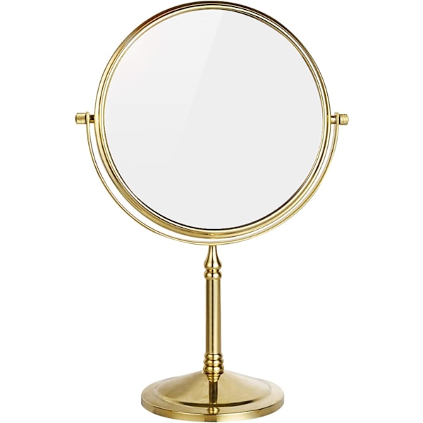 Fristående bordsmakeup spegel 8 tum dubbelsidig 1x 3 X