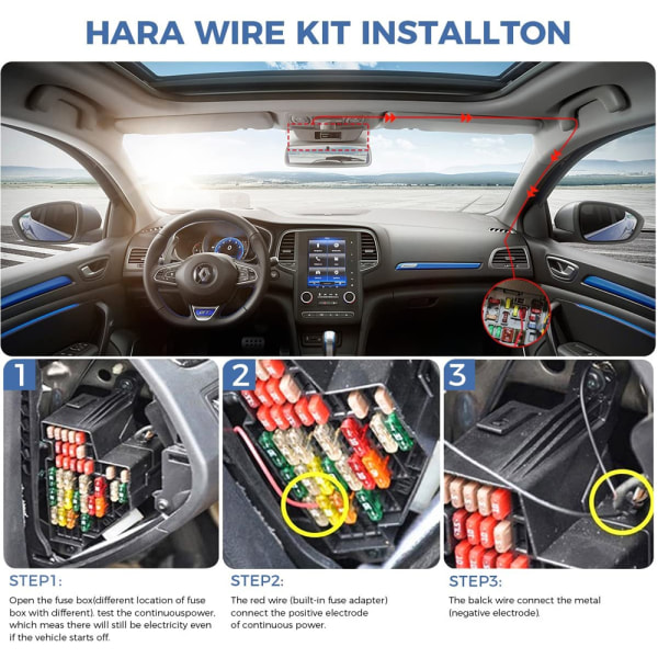 1 set Dash Cam Mini USB 12V 30V till 5V Dash Cam Hardwire Kit Add