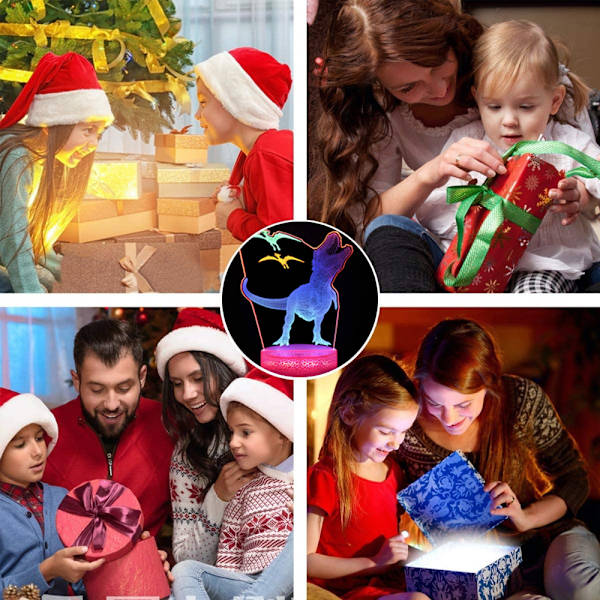 Cool 3D natlampe kreativ gave lys Senge lampe led lampe