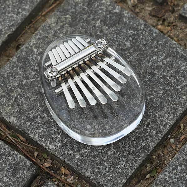 8 Tangenter Mini Kalimba Tommelfingerklaver Klar Akryl Fingerklaver med