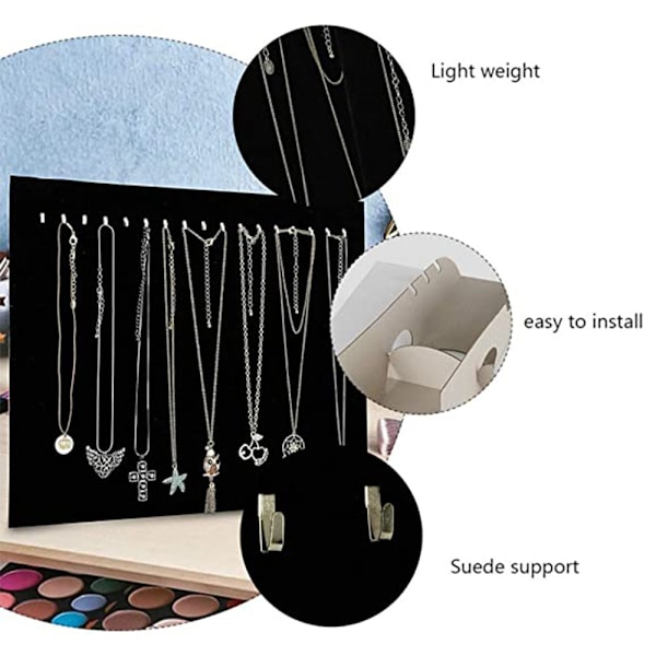 17 krokar halsband display stativ sammet halsband stativ örhänge