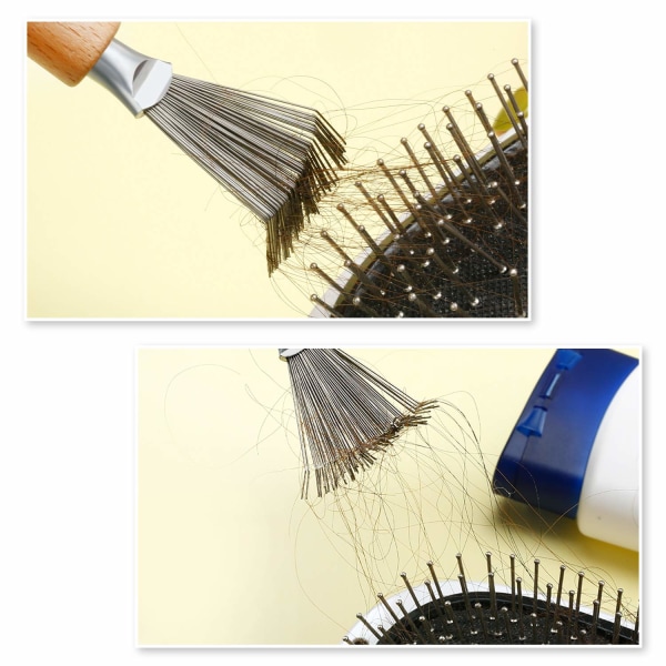 2 pakkausta hiusharjan puhdistusainetta metallilangalla