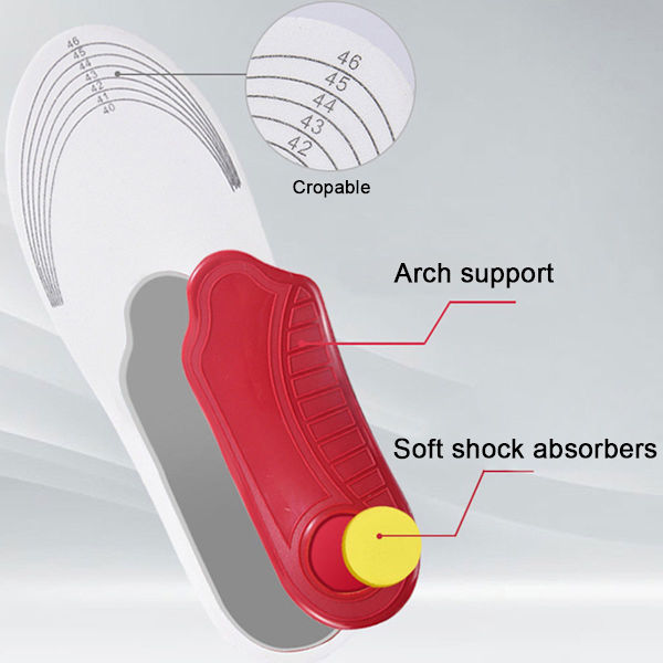 Ortotiske indlægssåler bue støtte flad fod høj plantar fasciitis indsats padred2pcs