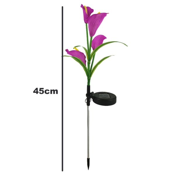 4-pakning med 16 LED solcelledrevne hagelys, Calla-lys, for hage,