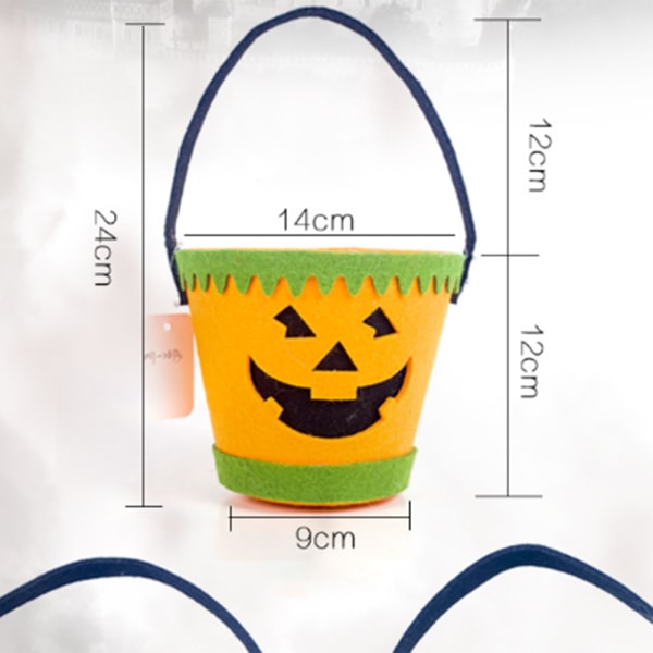 Halloween Trick or Treat-tasker Bat Candy Bucket Genanvendeligt lærred B