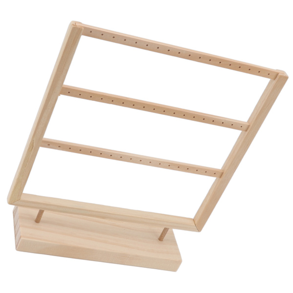Örhänge Organizer Stativ Logg Färg Trä Örhängen Smycken Hållare Förvaring Display Stativ för Hängande Örhängen 3 Lager