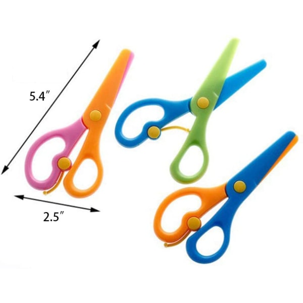 Preschool Training Scissors, 4Pcs Children Safety Scissors