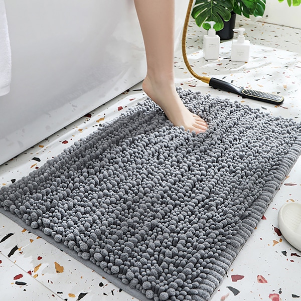Kylpymatto 40 x 60 cm, chenille-kylpymatto liukumaton, pehmeä kylpymatto konepestävä, imukykyinen kylpymatto mikrokuidusta kylpyammeeseen, suihkuun ja