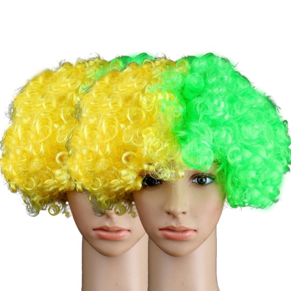 2 st National Flag Short Curly Wig 2022 VM Short Curly
