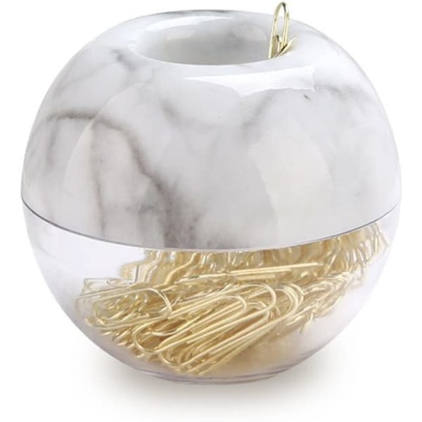 Guld gem i elegant magnetisk marmor vit klämma, 2