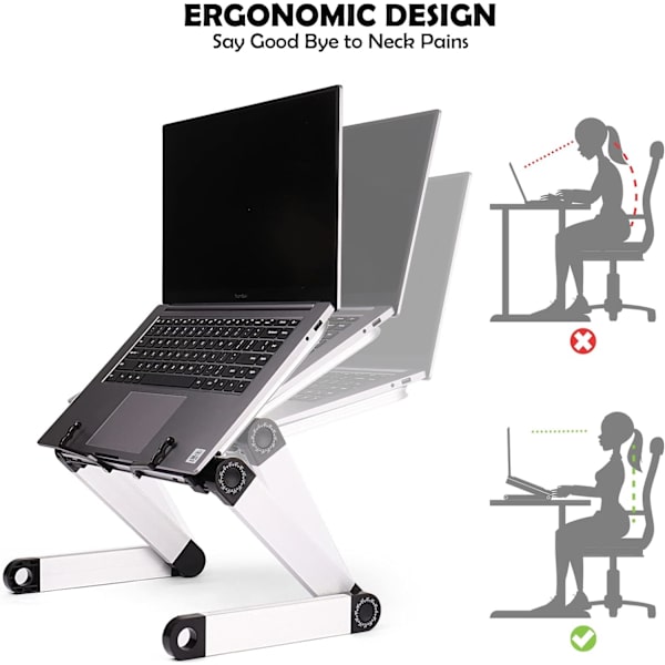 Højde- og vinkeljusterbar bogstand - Ergonomisk stand til tunge lærebøger og tablets, sammenklappelig (hvid)