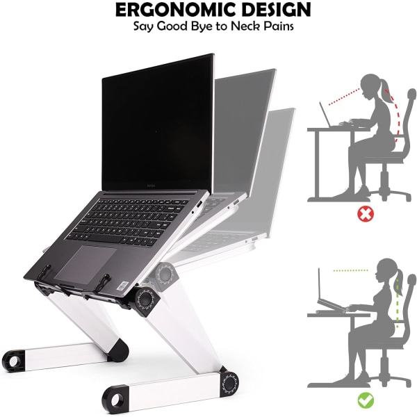 Høyde- og vinkeljusterbar bokstativ Ergonomisk stativ for tunge lærebøker og nettbrett, sammenleggbar (hvit)