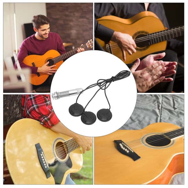 Guitar Piezo Pickup End Button Transducer til Akustisk Guitar Violin Ukulele Mandolin