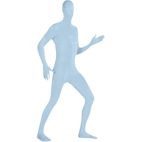 Heldragt til komedieudklædning, Second Skin-dragt til festlige begivenheder Light Blue L