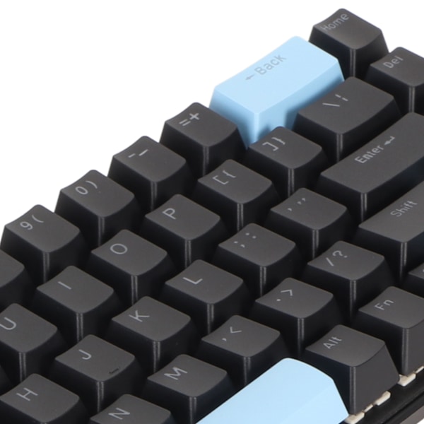 Speltangentbord USB 68 tangenter Blå brytare N Key Rollover 10 RGB-bakgrundsbelysningslägen Trådbundet tangentbord för stationär bärbar dator Svart Blå