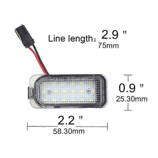 2 stk. nummerskiltlys 12V LED-nummerskiltlys for Focus DA3 DYB Fiesta C-MAX Mondeo Kuga