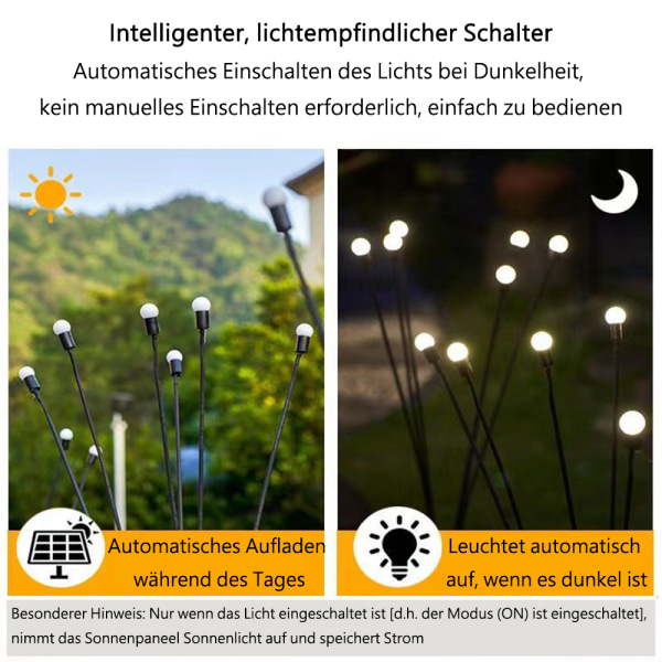 Firefly Solar Pathway Lights, 2-pak utendørsbelysning