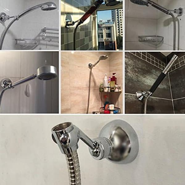 Forkromet justerbar brusehovedholder til standard bruseslange