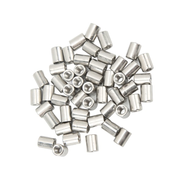 50 stk. Koblingsmøtrik Rundstangforbindelse Hun-gevind 304 Rustfrit Stål M6x1.0 10 L13mm