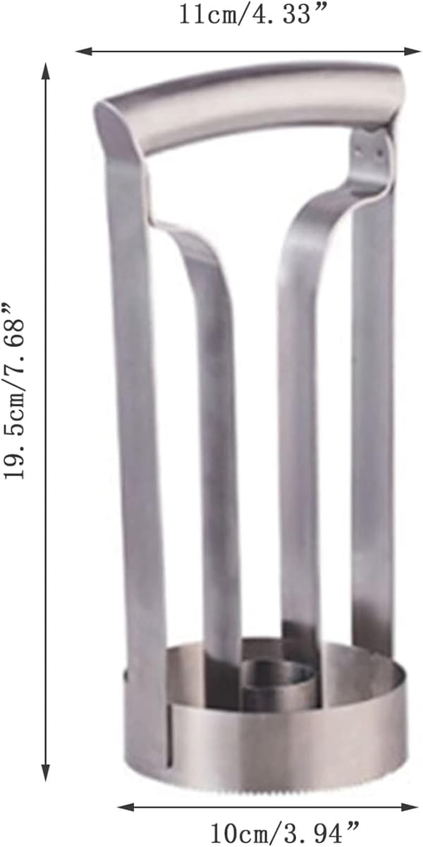 Stainless Steel Pineapple Corer with Non-Slip Handle, Durable Fruit Tool, Dishwasher Safe