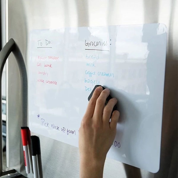 Magnetisk whiteboard køleskabsmagnet A3 til familiemenu