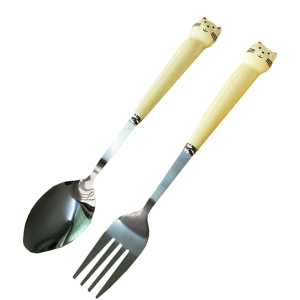 2-delad barn bestick set, middagsbestick sked gaffel set