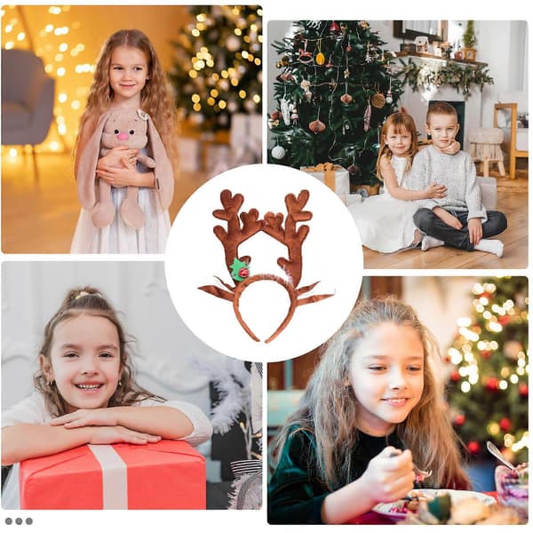 Hårband med renhorn för juldräkt 2-pack Light Brown